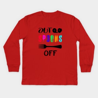 Spoonie Species: Out of spoons... Kids Long Sleeve T-Shirt